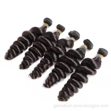 Hair Extension Raw brazilian Human cuticle aligned Loose Wave hair bundles